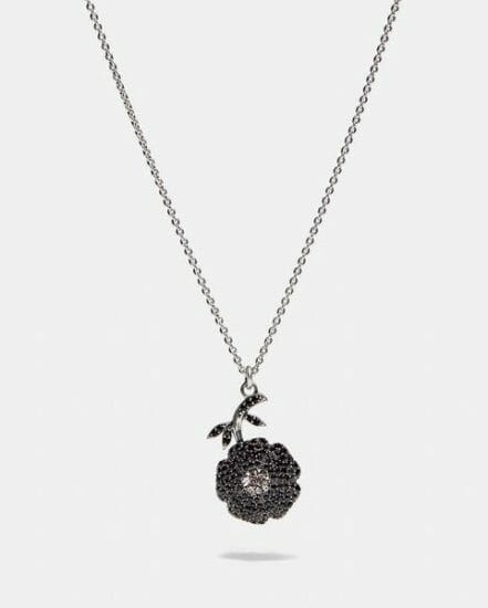 Fashion 4 Coach Jet Flower Necklace