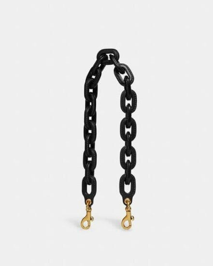 Fashion 4 Coach Leather Covered Chain Strap