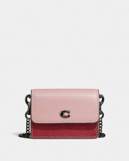Fashion 4 Coach Half Flap Card Case In Colorblock