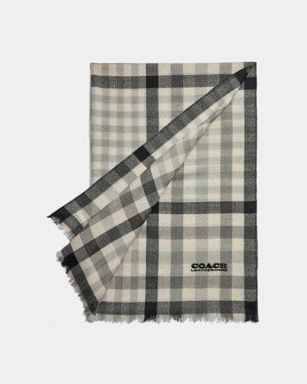 Fashion 4 Coach Lozenge Plaid Print Stole
