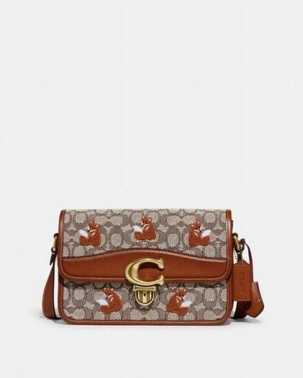 Fashion 4 Coach Studio Shoulder Bag In Signature Jacquard With Fox Motif