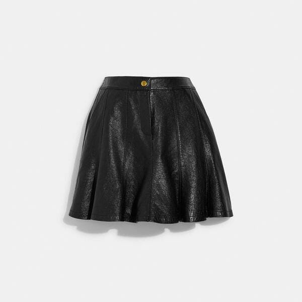 Fashion 4 Coach Leather Mini Skirt