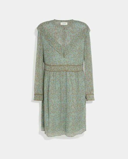 Fashion 4 Coach Printed Short Chiffon Dress