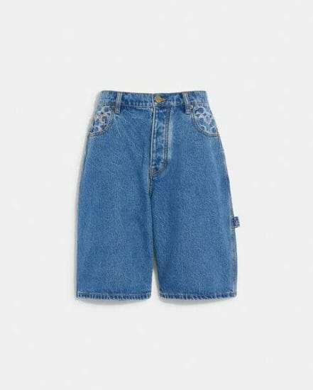 Fashion 4 Coach Signature Pocket Skater Jean Shorts