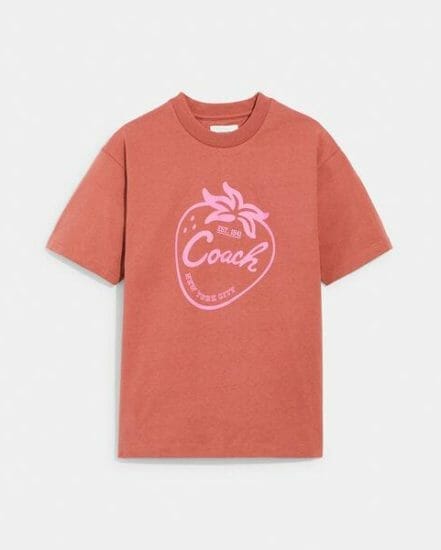 Fashion 4 Coach Strawberry Skater T-Shirt In Organic Cotton