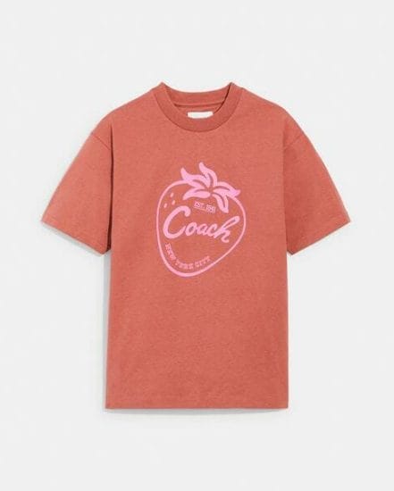 Fashion 4 Coach Strawberry Skater T-Shirt In Organic Cotton