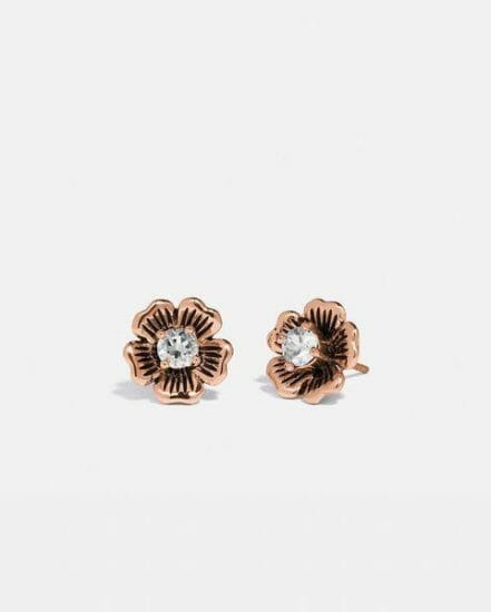 Fashion 4 Coach "Mini Tea Rose 2-In-1 Stud Earrings