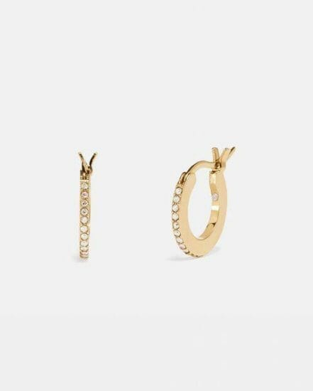 Fashion 4 Coach "Pave Huggie Earrings