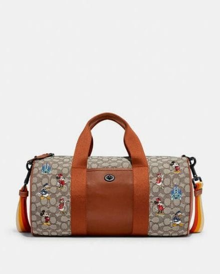 Fashion 4 Coach Disney x Coach Duffle In Signature Textile Jacquard With Mickey Mouse And Friends Embroidery