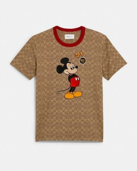 Fashion 4 Coach Disney x Coach Mickey Mouse And Friends Signature T-Shirt In Organic Cotton