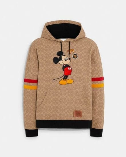 Fashion 4 Coach Disney x Coach Mickey Mouse Signature Hoodie In Organic Cotton