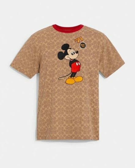 Fashion 4 Coach Disney x Coach Mickey Mouse Signature T-Shirt In Organic Cotton