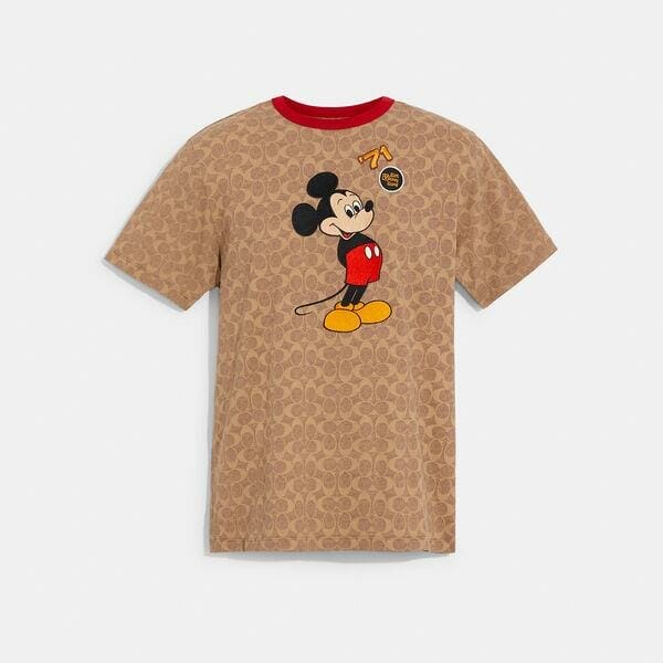 Fashion 4 Coach Disney x Coach Mickey Mouse Signature T-Shirt In Organic Cotton