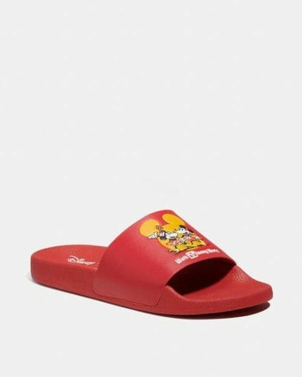 Fashion 4 Coach Disney x Coach Sport Slide With Mickey Mouse And Minnie Mouse Motif
