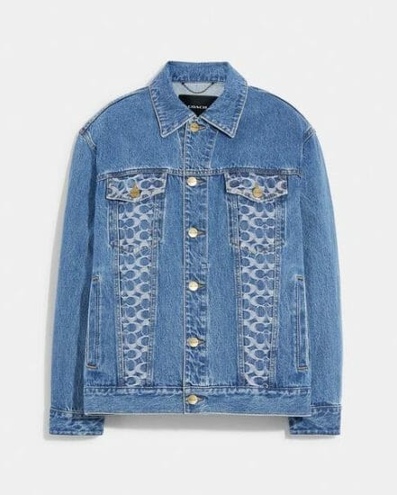 Fashion 4 Coach Oversized Signature Denim Jacket