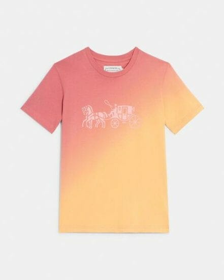 Fashion 4 Coach Ombre Horse And Carriage T-Shirt In Organic Cotton