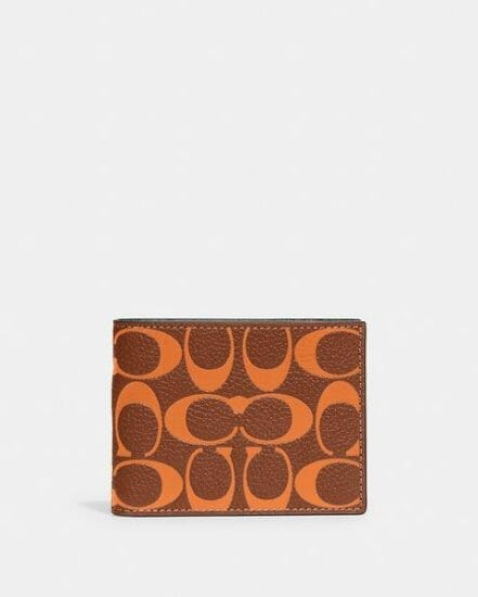 Fashion 4 Coach Slim Billfold Wallet In Signature Leather
