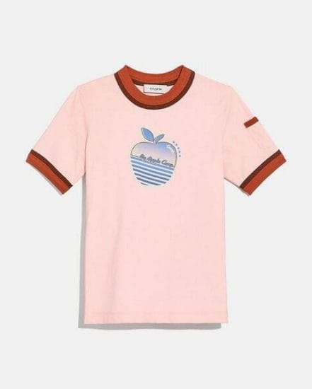 Fashion 4 Coach Apple Graphic Double Binding T-Shirt