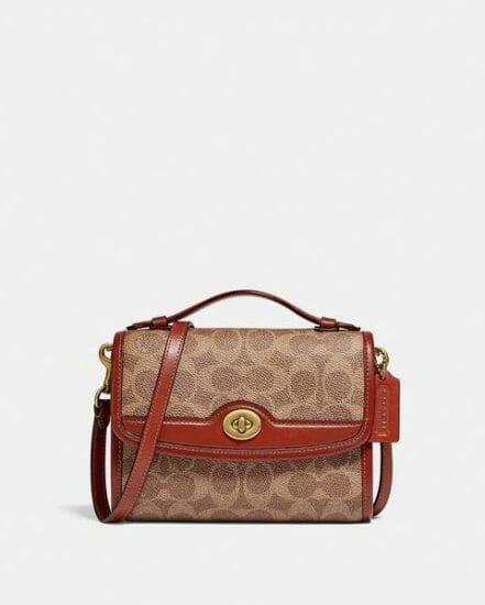 Fashion 4 Coach Kip Turnlock Crossbody In Signature Canvas