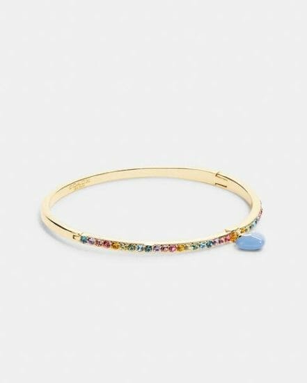 Fashion 4 Coach Enamel Signature Heart Crystal Bangle