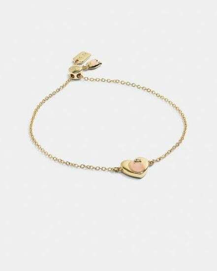 Fashion 4 Coach Heart Padlock Slider Bracelet