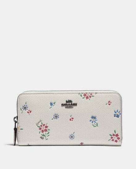 Fashion 4 Coach Accordion Zip Wallet With Wildflower Print