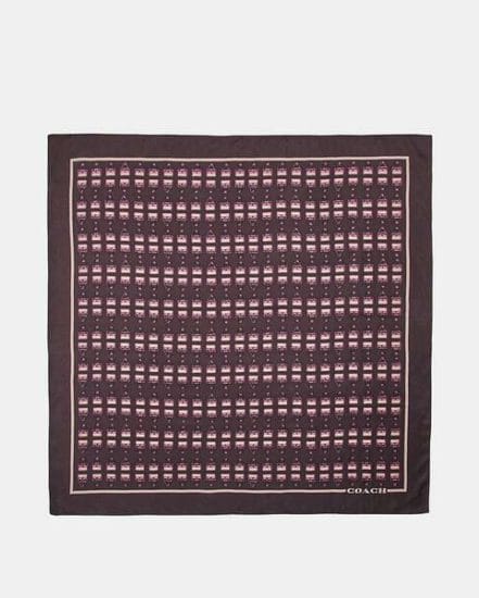 Fashion 4 Coach Archival Print Silk Square Scarf