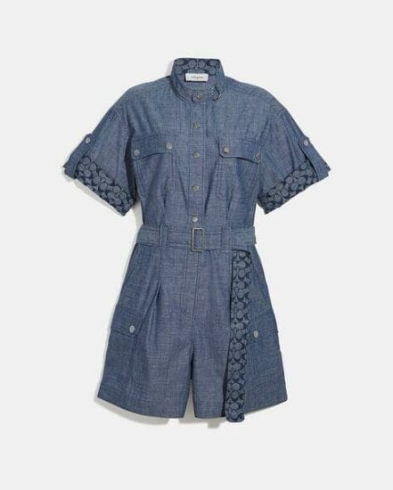 Fashion 4 Coach Belted Romper