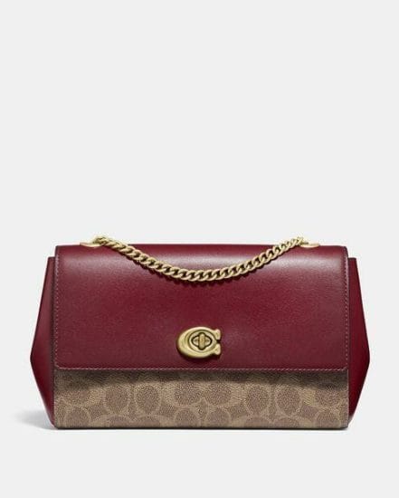 Fashion 4 Coach Cam Chain Crossbody Clutch In Signature Canvas