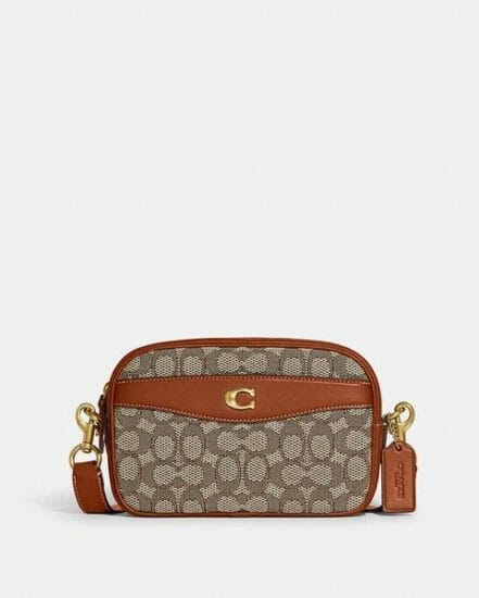 Fashion 4 Coach Camera Bag In Signature Textile Jacquard