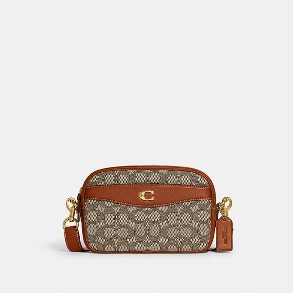 Fashion 4 Coach Camera Bag In Signature Textile Jacquard