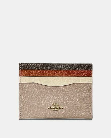 Fashion 4 Coach Card Case In Colorblock