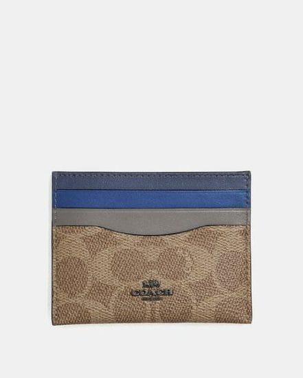 Fashion 4 Coach Card Case In Colorblock Signature Canvas