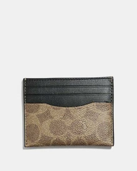 Fashion 4 Coach Card Case In Signature Canvas