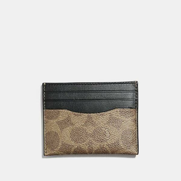 Fashion 4 Coach Card Case In Signature Canvas