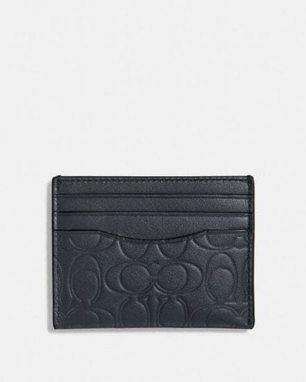 Fashion 4 Coach Card Case In Signature Leather