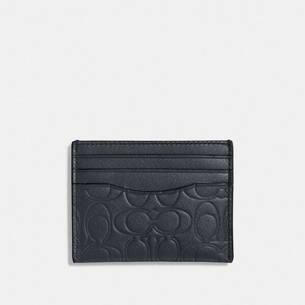 Fashion 4 Coach Card Case In Signature Leather