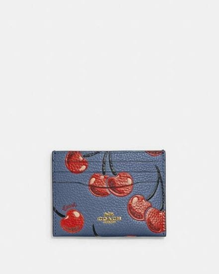 Fashion 4 Coach Card Case With Cherry Print