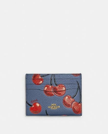 Fashion 4 Coach Card Case With Cherry Print
