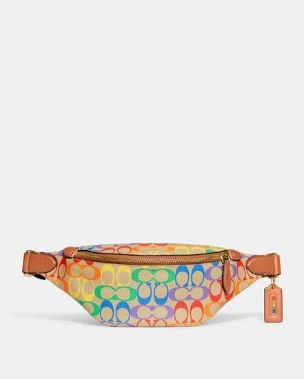Fashion 4 Coach Charter Belt Bag 7 In Rainbow Signature Canvas