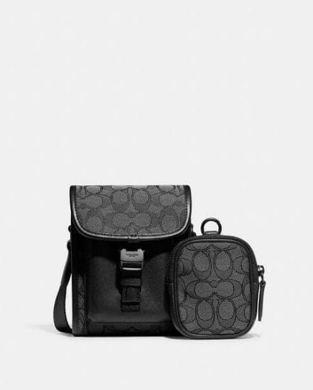 Fashion 4 Coach Charter North/South Crossbody With Hybrid Pouch In Signature Jacquard