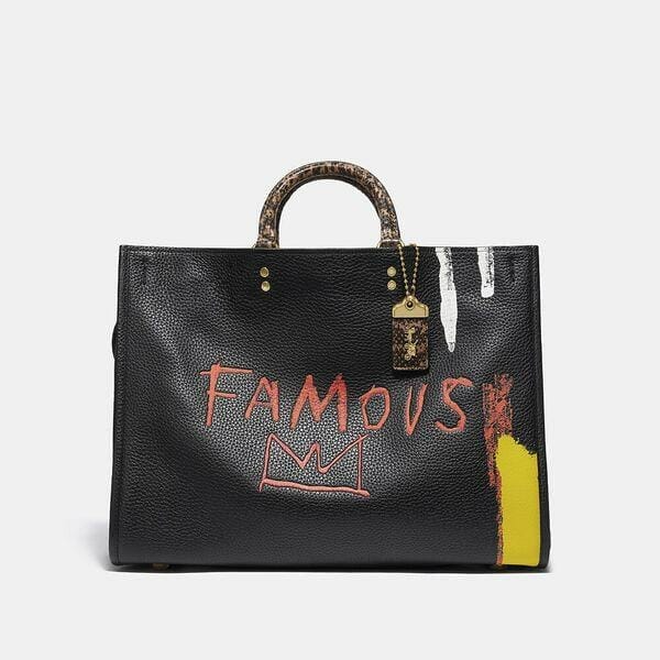 Fashion 4 Coach Coach X Basquiat Famous Crown With Snake Handle Rogue Bag 39