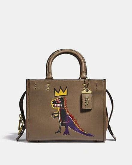Fashion 4 Coach Coach X Basquiat Pez Dispenser With Suede Gusset Rogue Bag 25