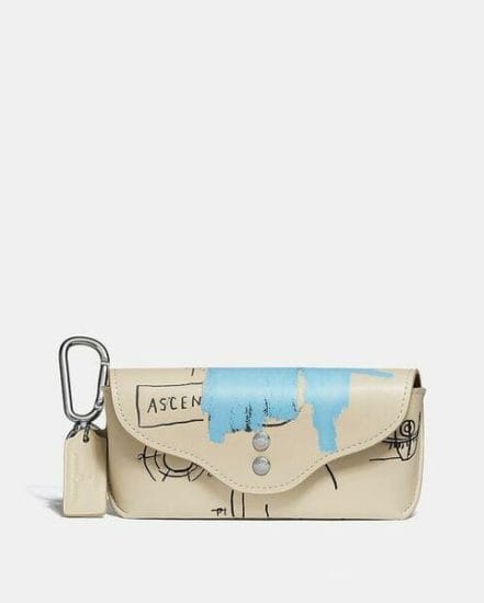Fashion 4 Coach Coach X Basquiat Rogue Sunglass Case In Glovetan Leather In Earth
