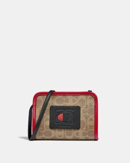 Fashion 4 Coach Coach X Champion Rectangle Pouch In Signature Canvas