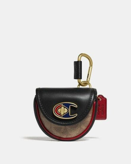 Fashion 4 Coach Coach X Champion Turnlock Key Fob In Signature Canvas