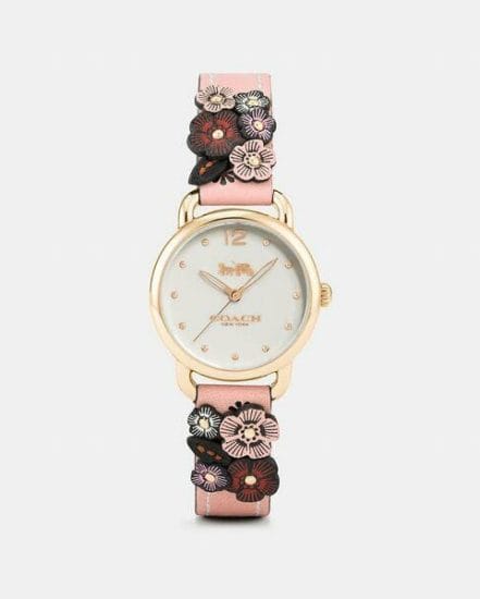 Fashion 4 Coach Delancey Watch With Floral Applique Watch
