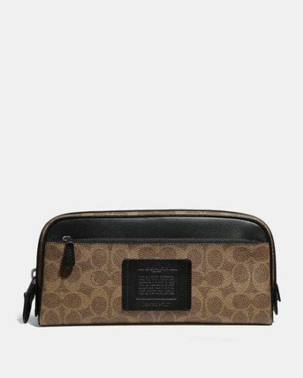 Fashion 4 Coach Double Zip Dopp Kit In Signature Canvas