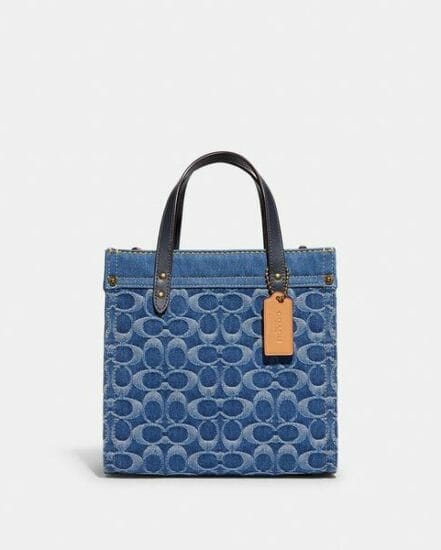 Fashion 4 Coach Field Tote 22 In Signature Denim