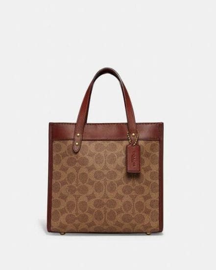 Fashion 4 Coach Field Tote 22 With Horse And Carriage Print